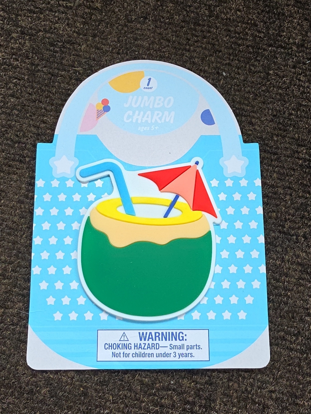 New Jumbo Tropical Drink Charm Add Summer Beach Vibes To Tote, Croc, Bogg Bag